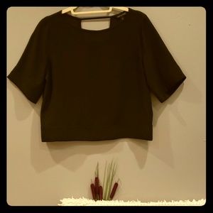 Banana Republic blouse (V-cut openback) Med Petite